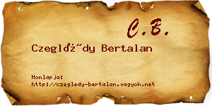 Czeglédy Bertalan névjegykártya