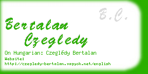 bertalan czegledy business card
