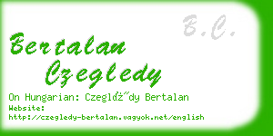 bertalan czegledy business card